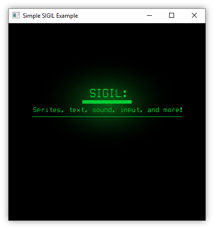 a screenshot of a simple SIGIL application